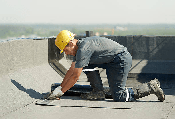 DryNest technician sealing a basement wall